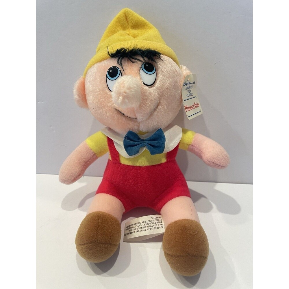 Vintage 1985 Walt Disney Animated Film Classic 8” Plush PINOCCHIO W/Tag